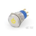 Alcoswitch AV19 DPM 0.4VA POWER LED YELLOW 12V AV1920P512R04